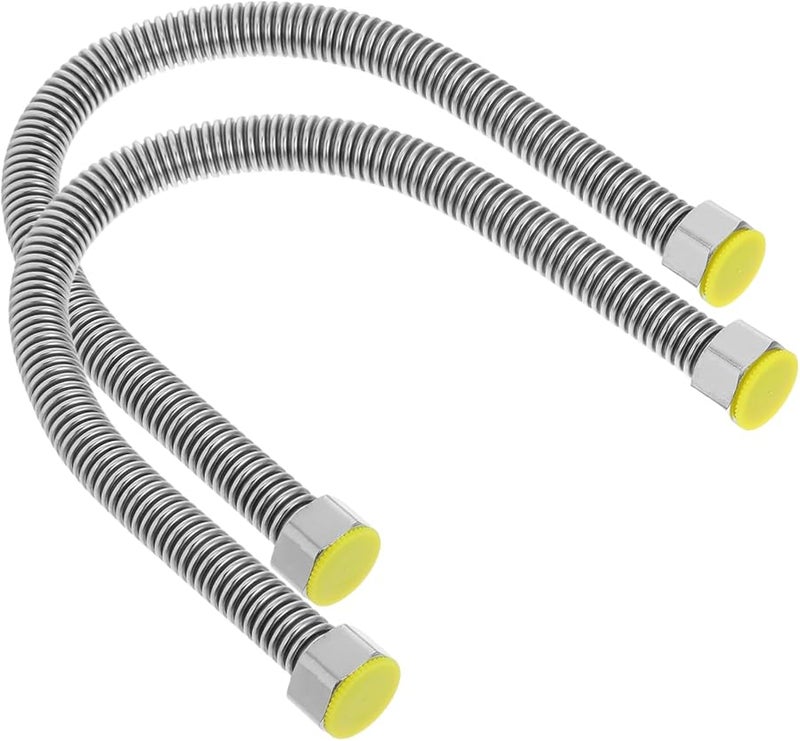 2Pcs Flexible Stainless Steel Water Heater Hose Corrugated Pipe For Filters - Image 1